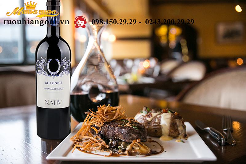 Vang Nativ Blu Onice Irpinia Aglianico - Rượu Vang Ý