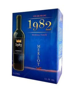 Rượu vang Pháp 1982 Merlot Hộp 3 lít