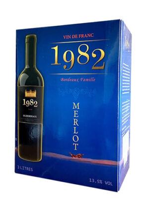 Rượu vang Pháp 1982 Merlot Hộp 3 lít