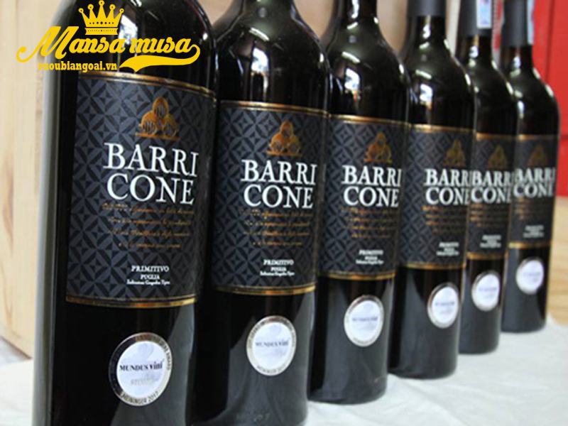 Rượu vang Ý Barri Cone Primitivo Puglia