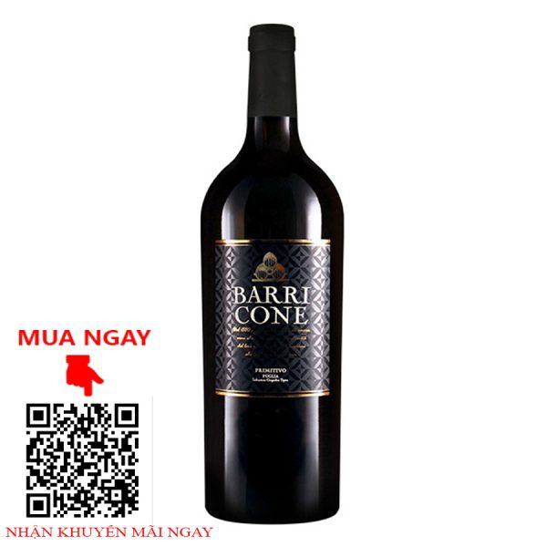 Rượu vang Ý Barri Cone Primitivo Puglia