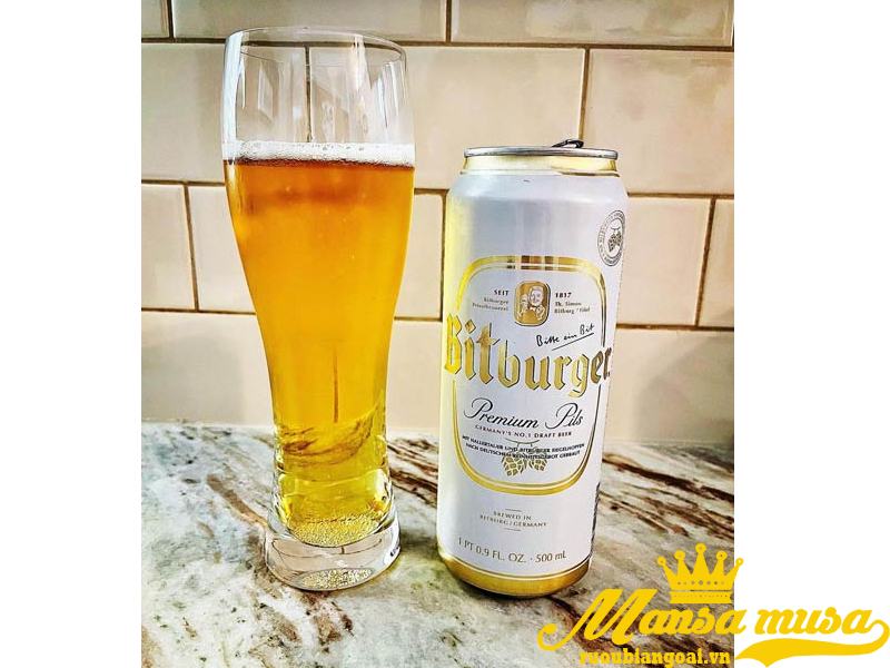 bia đức bitburger 4.8% - lon 500ml 