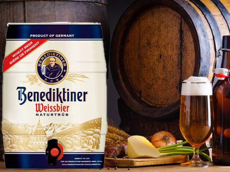 bia đức benediktiner weissbier - boom 5000ml