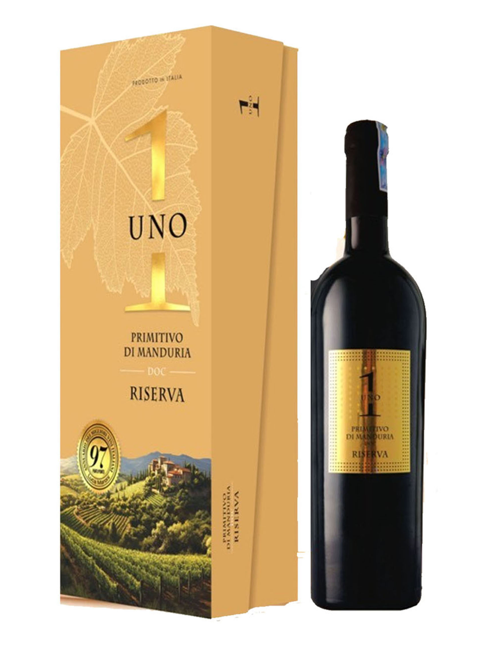 rượu vang uno 1 primitivo di manduria riserva