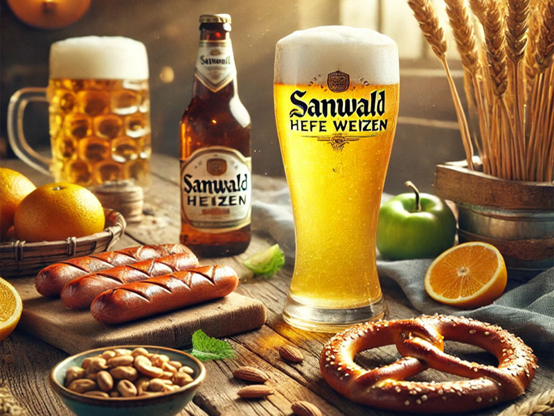 Hộp quà bia đức sanwald hefe weizen - 12 lon/hộp