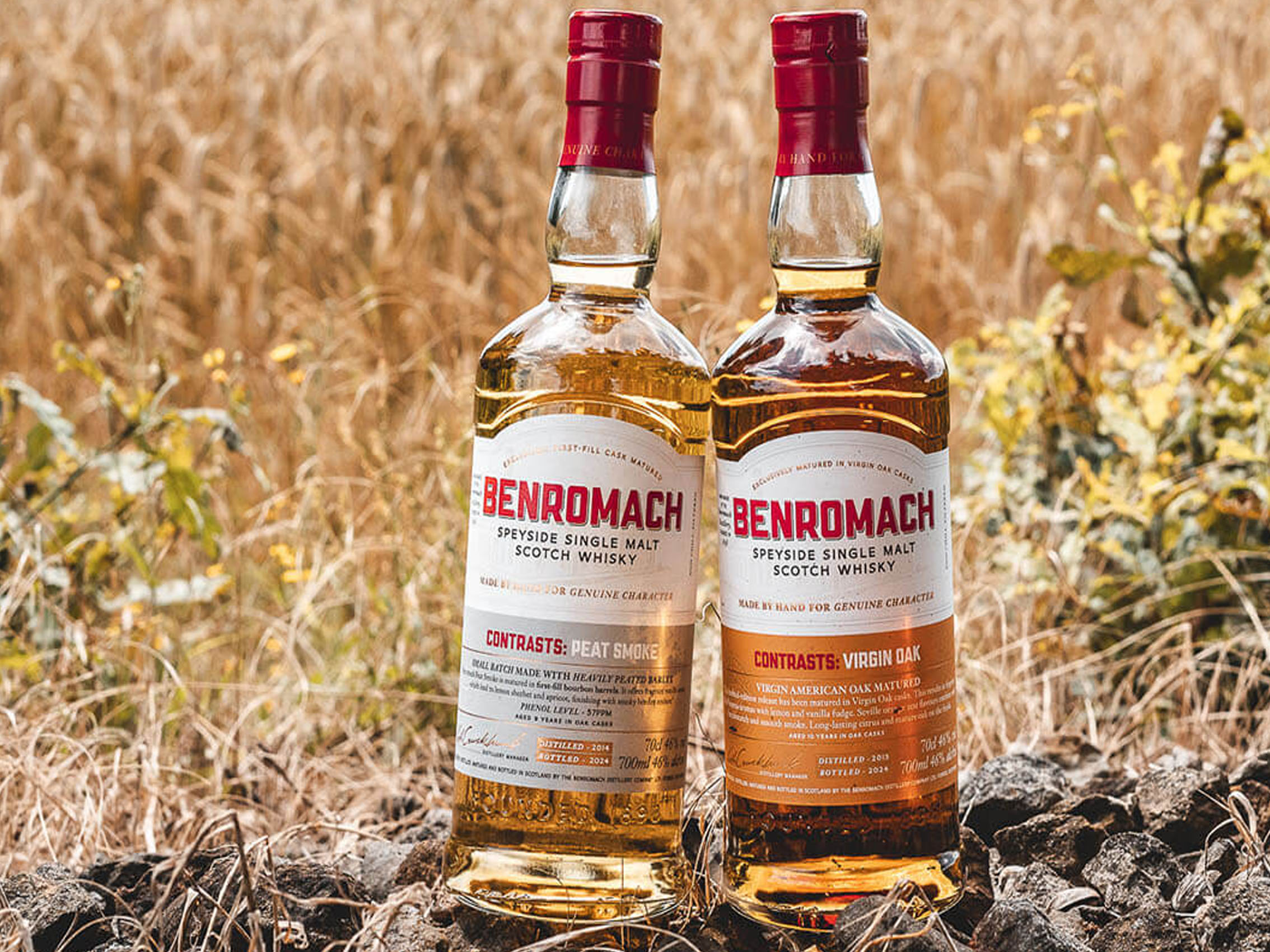 rượu benromach 2014 contrasts peat smoke bourbon cask