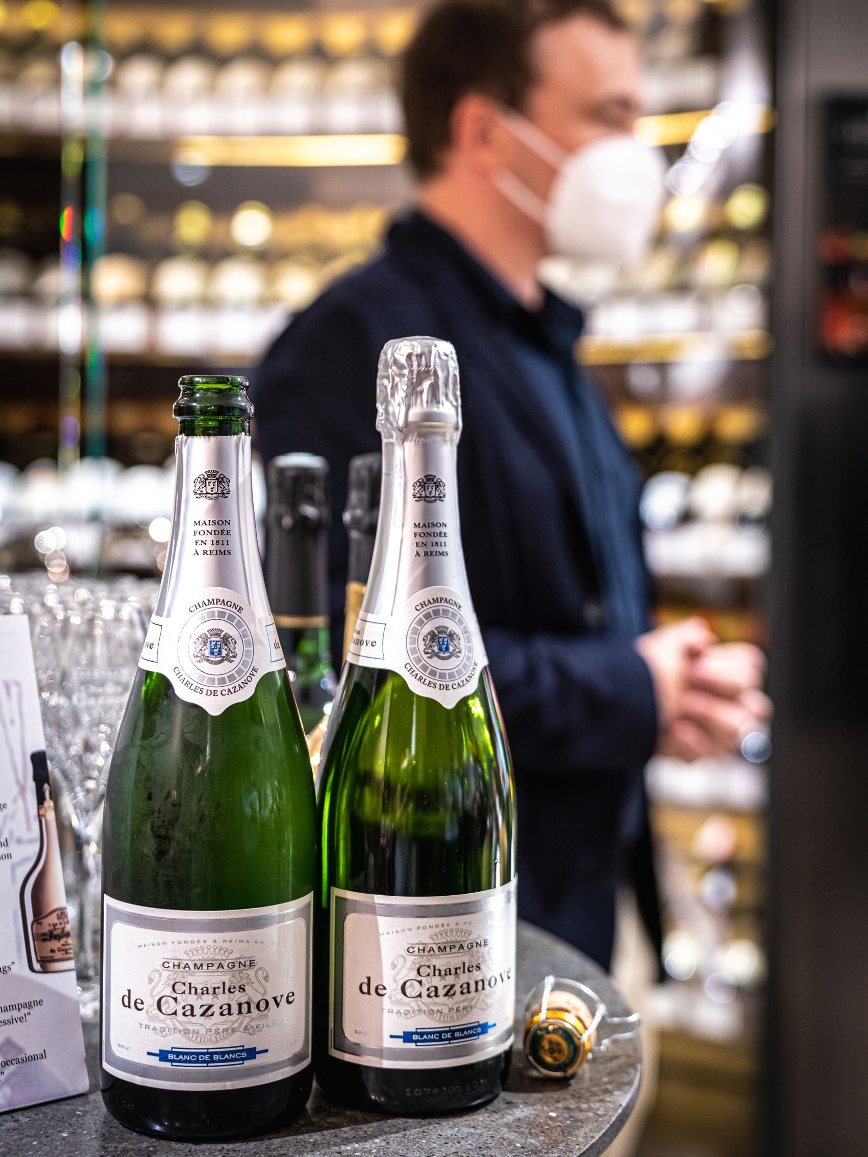 rượu champagne charles de cazanove brut blanc de blancs