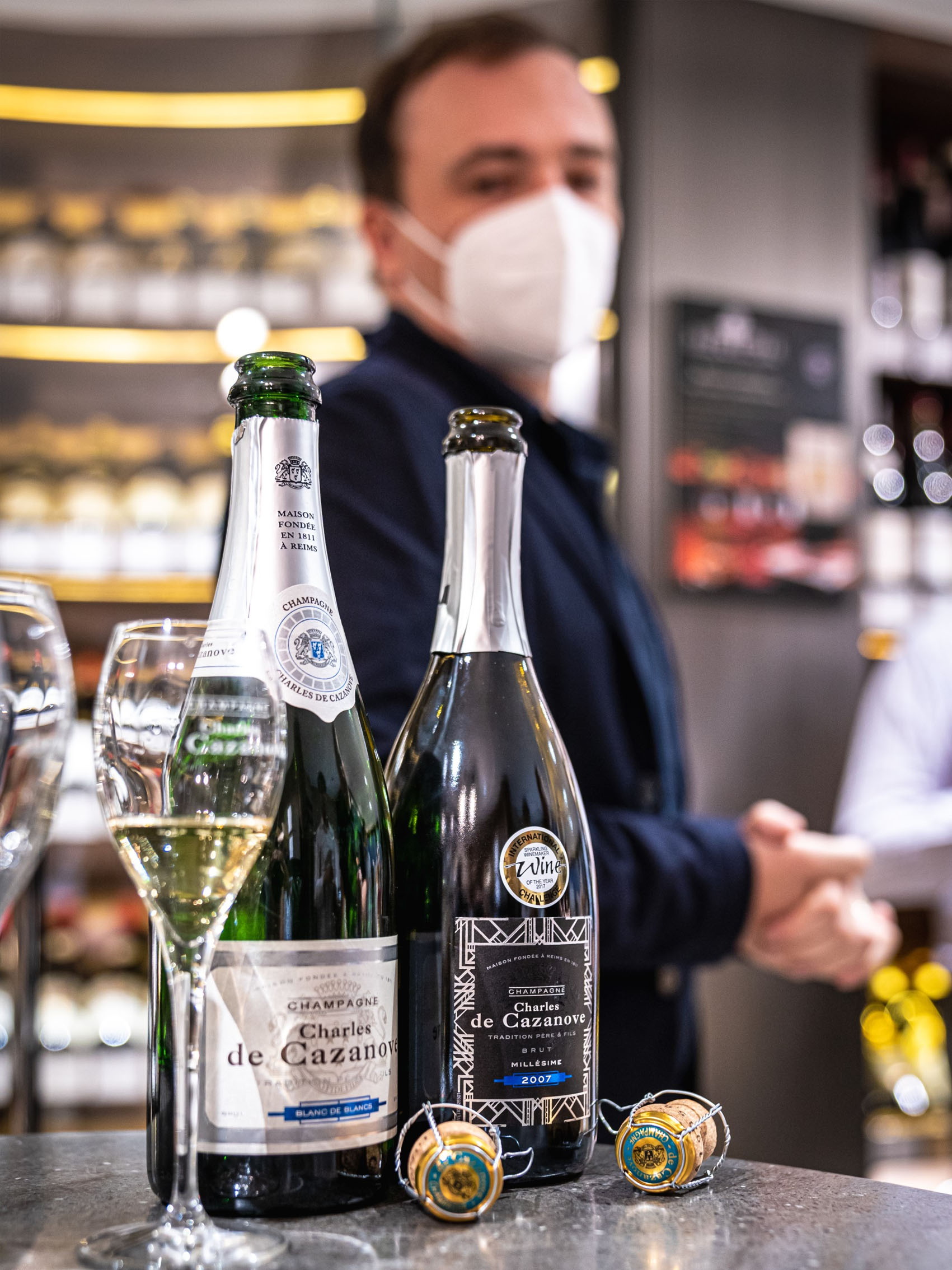 rượu champagne charles de cazanove vintage