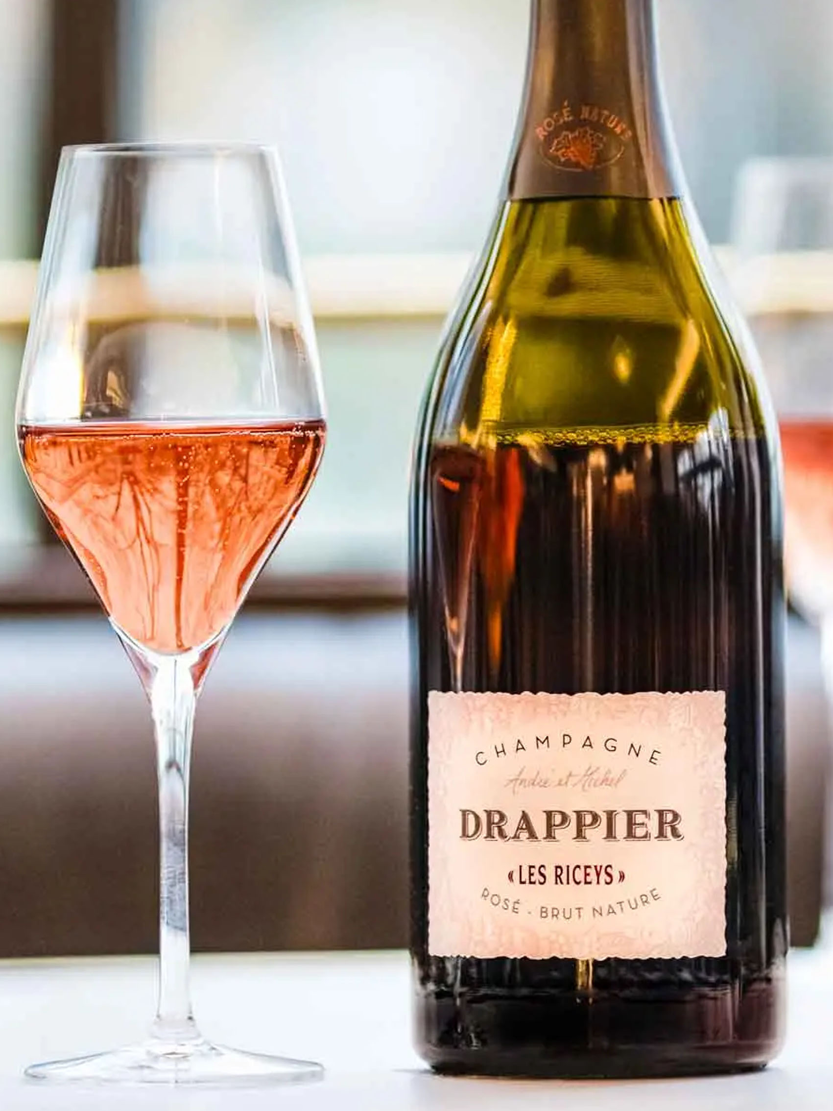 rượu champagne drappier brut nature les riceys rosé