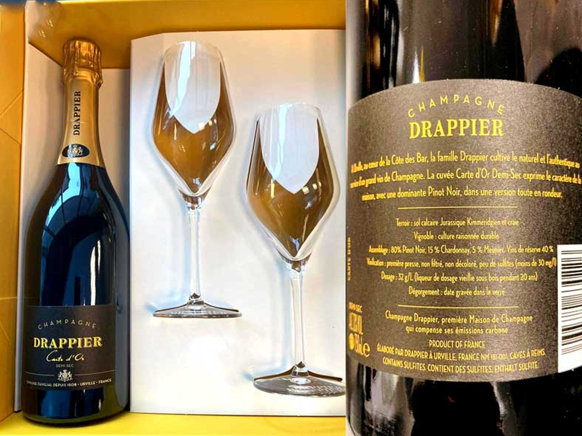 rượu champagne drappier demi-sec carte d'or