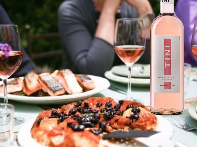 rượu vang tini rosé sangiovese rubicone