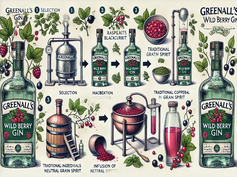 rượu gin greenalls wild berry