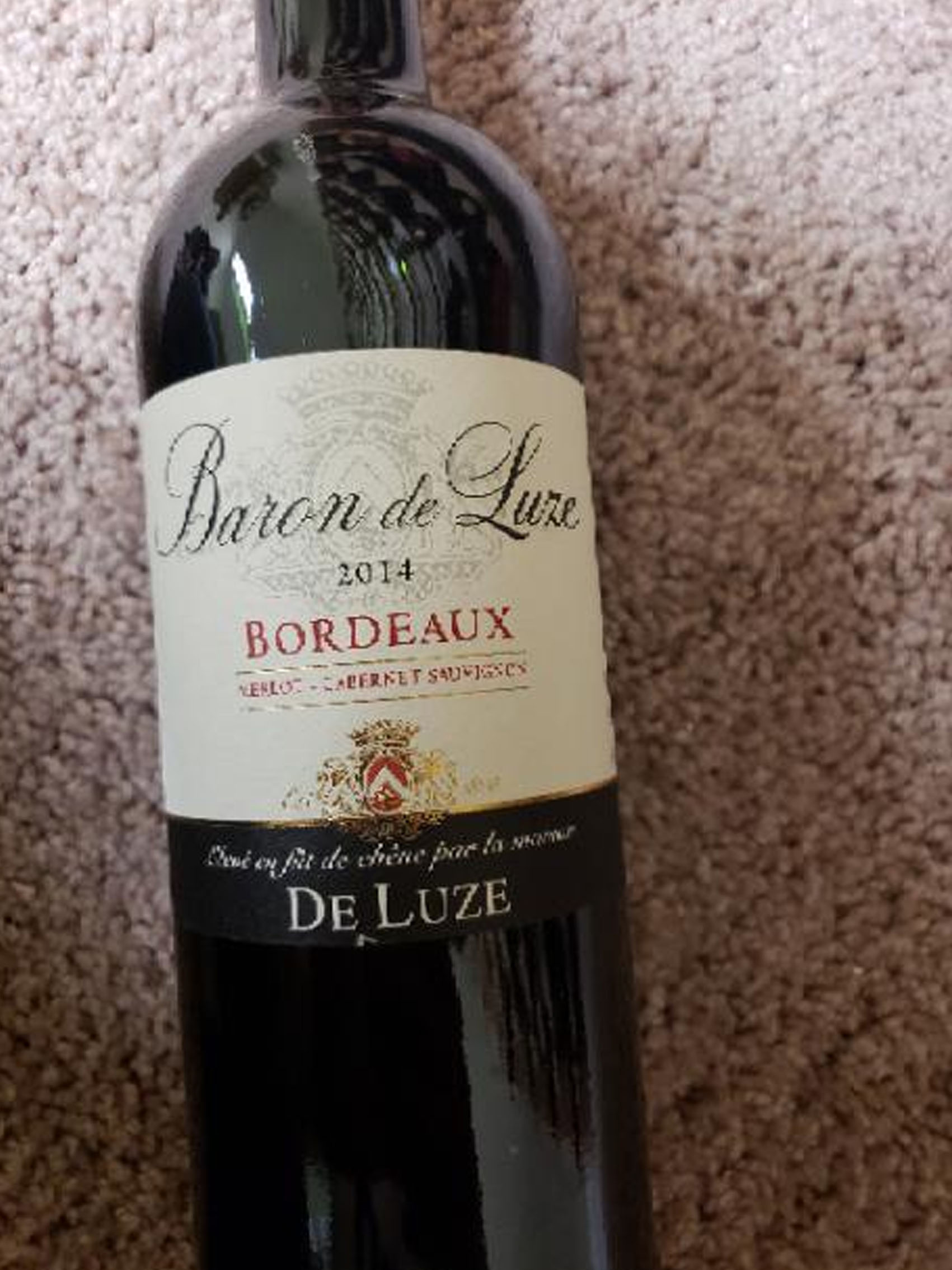 rượu vang barons de luze bordeaux oak-barrel aged