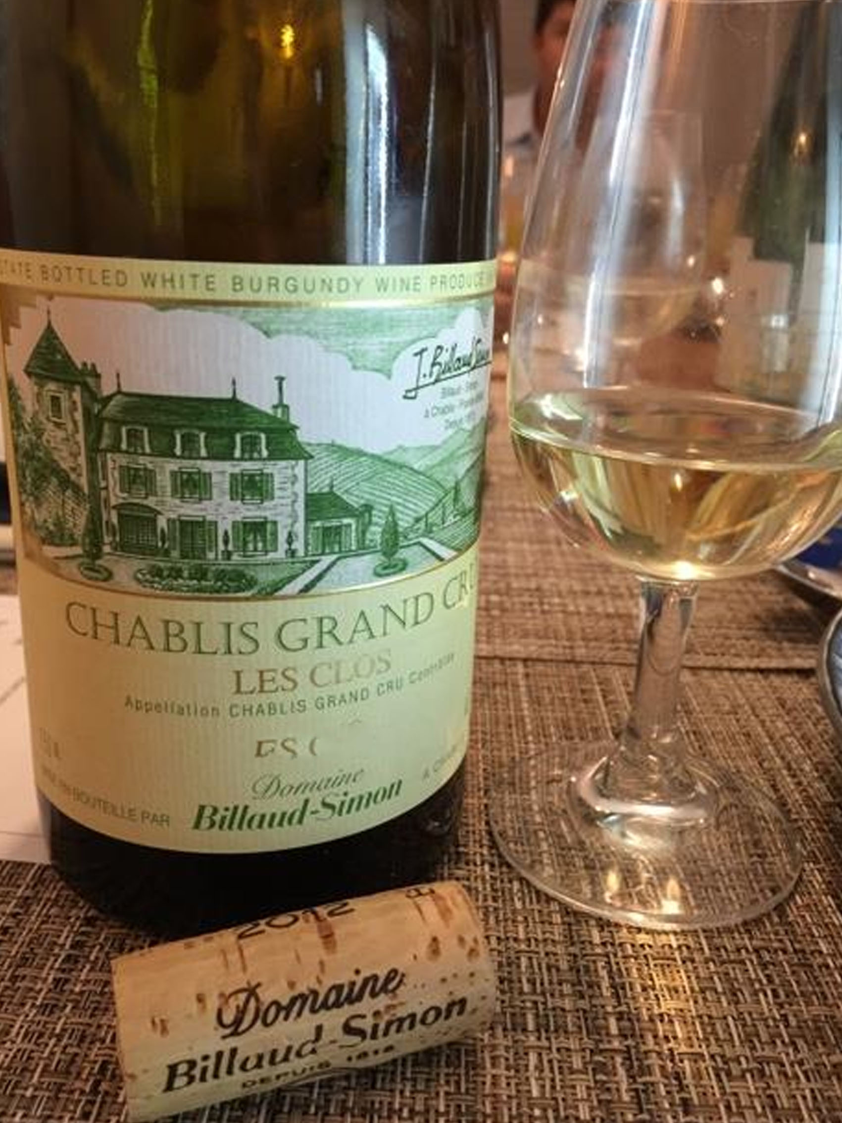 rượu vang domaine billaud-simon chablis premier cru les clos 2021