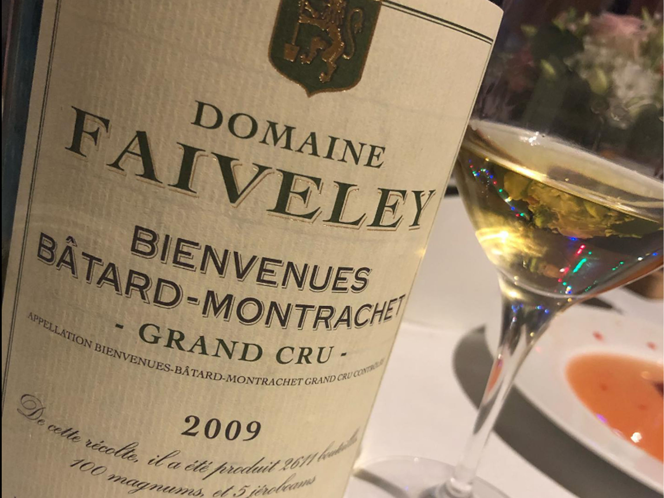 rượu vang domaine faiveley bienvenues bâtard montrachet grand cru