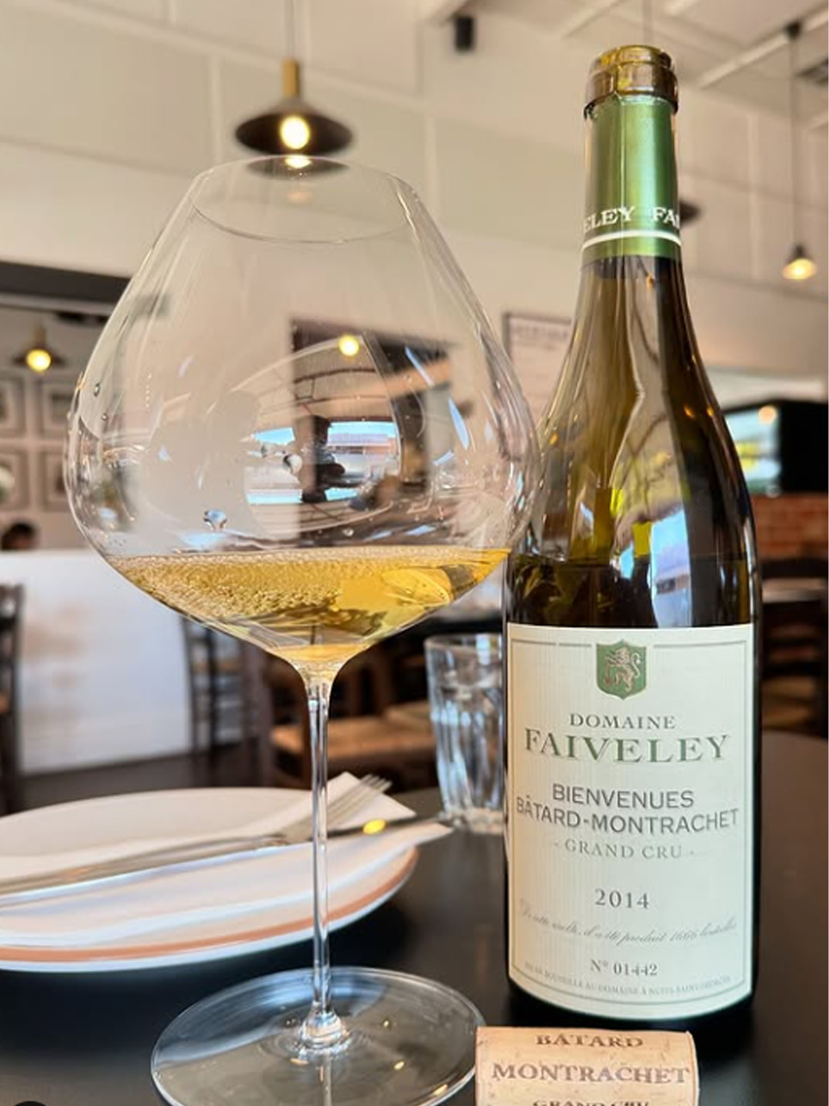 rượu vang domaine faiveley bienvenues bâtard montrachet grand cru
