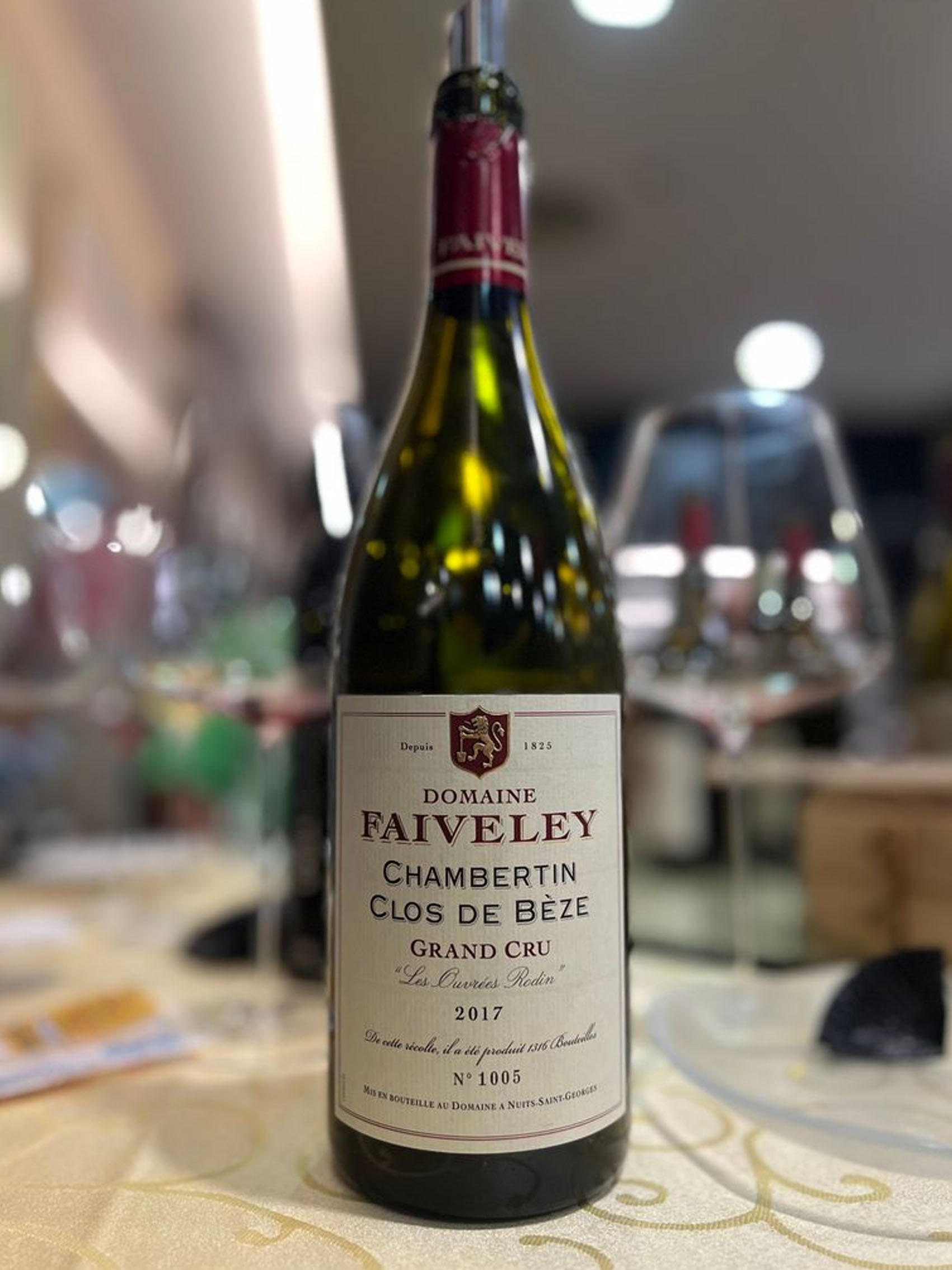 rượu vang domaine faiveley chambertin-clos de bèze grand cru 2017