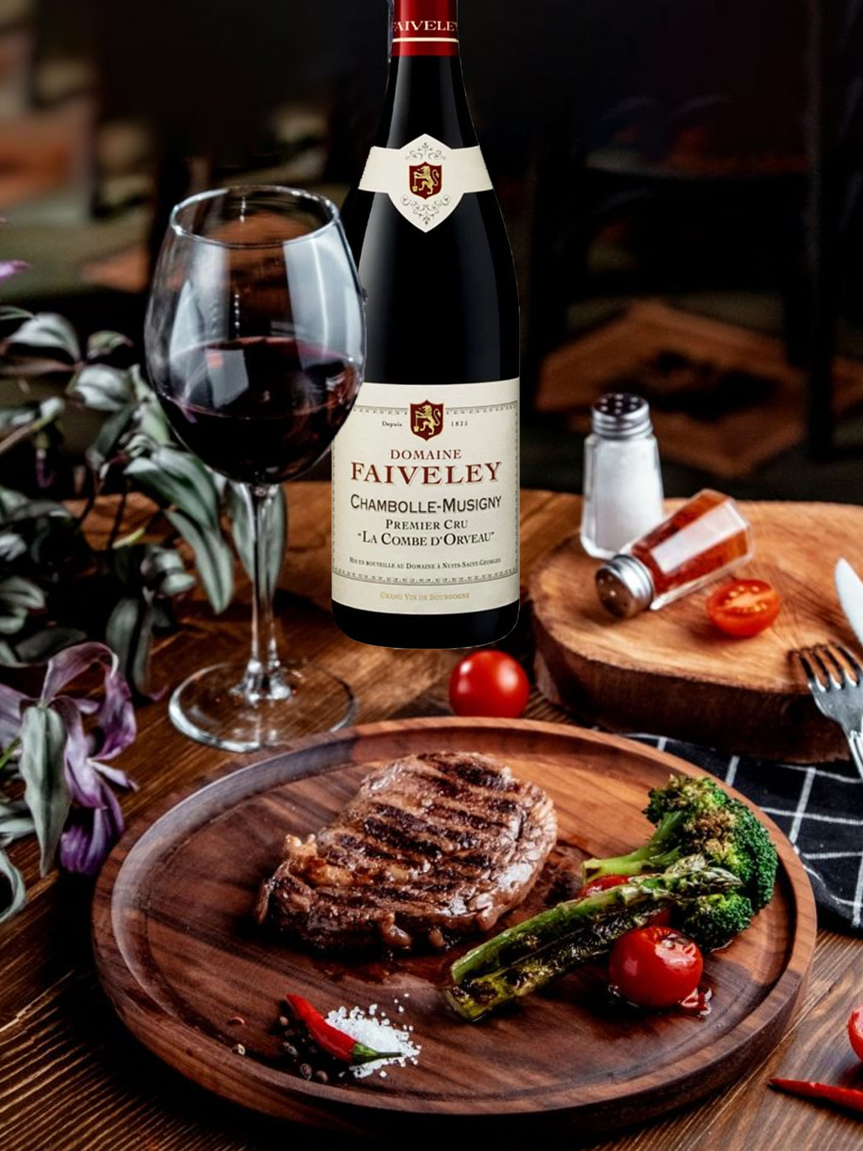 rượu vang domaine faiveley chambolle musigny premier cru la combe d'orveau