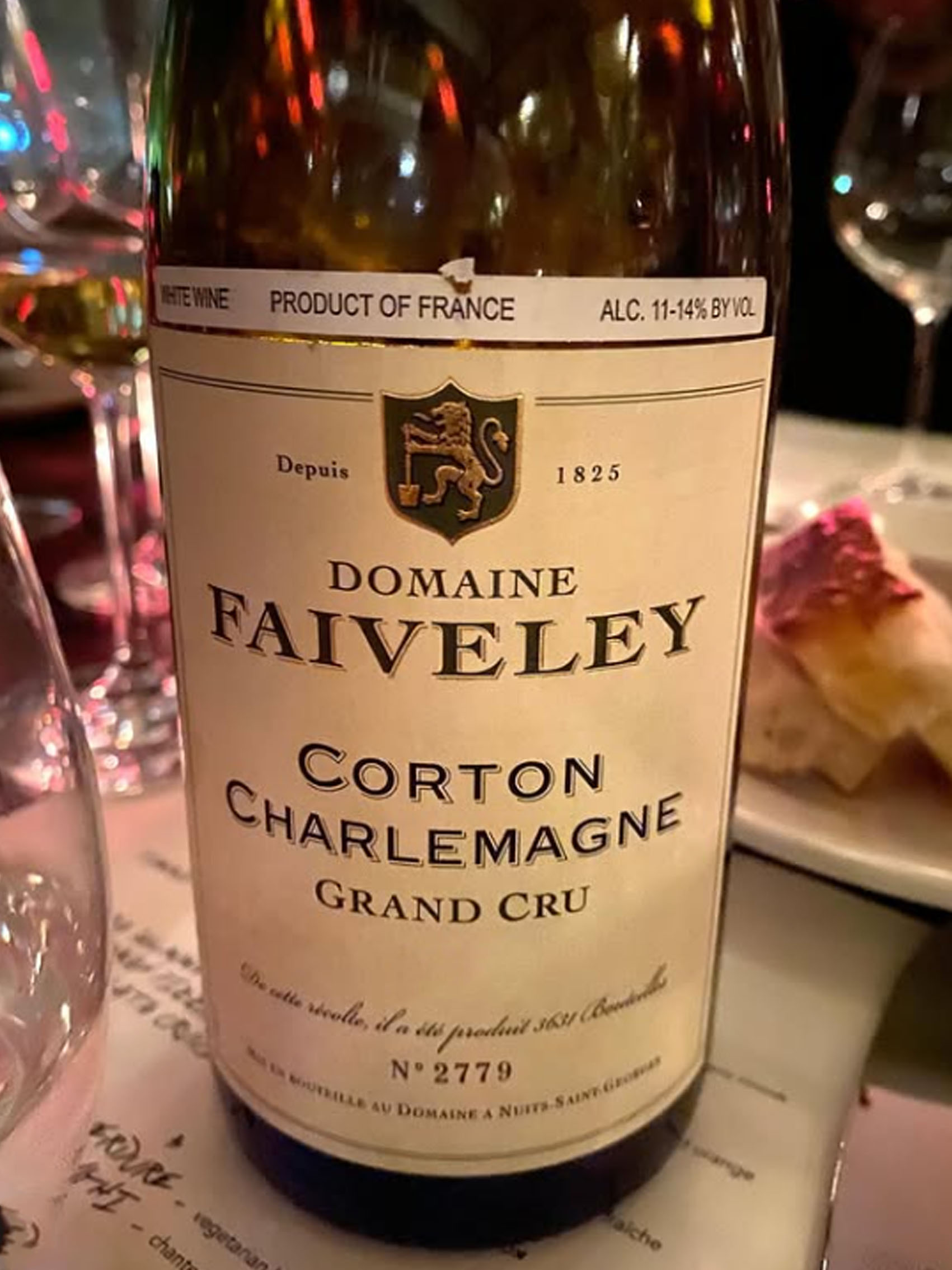 rượu vang domaine faiveley corton-charlemagne grand cru 2016