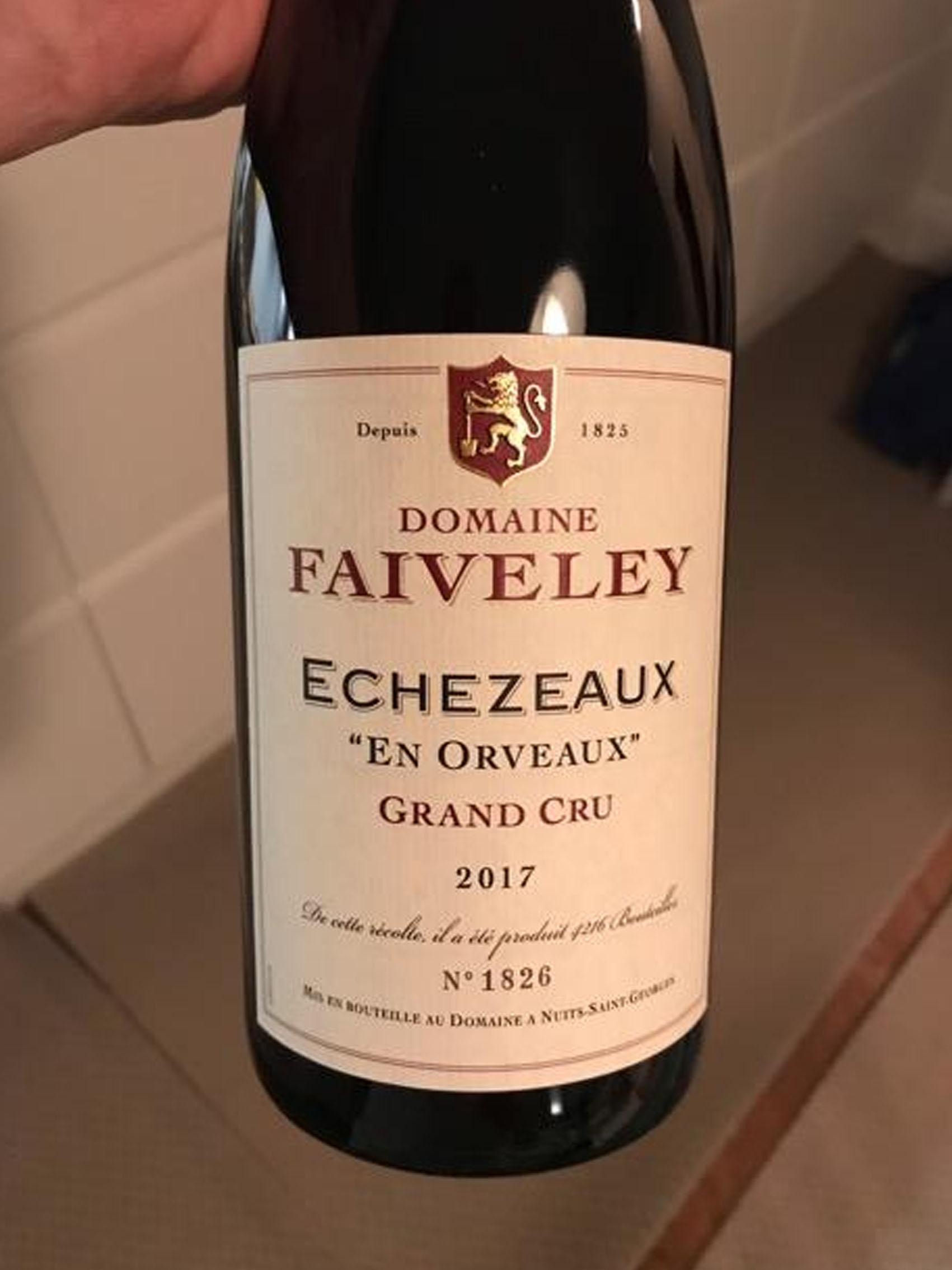 rượu vang domaine faiveley echezeaux en orveaux grand cru 2017