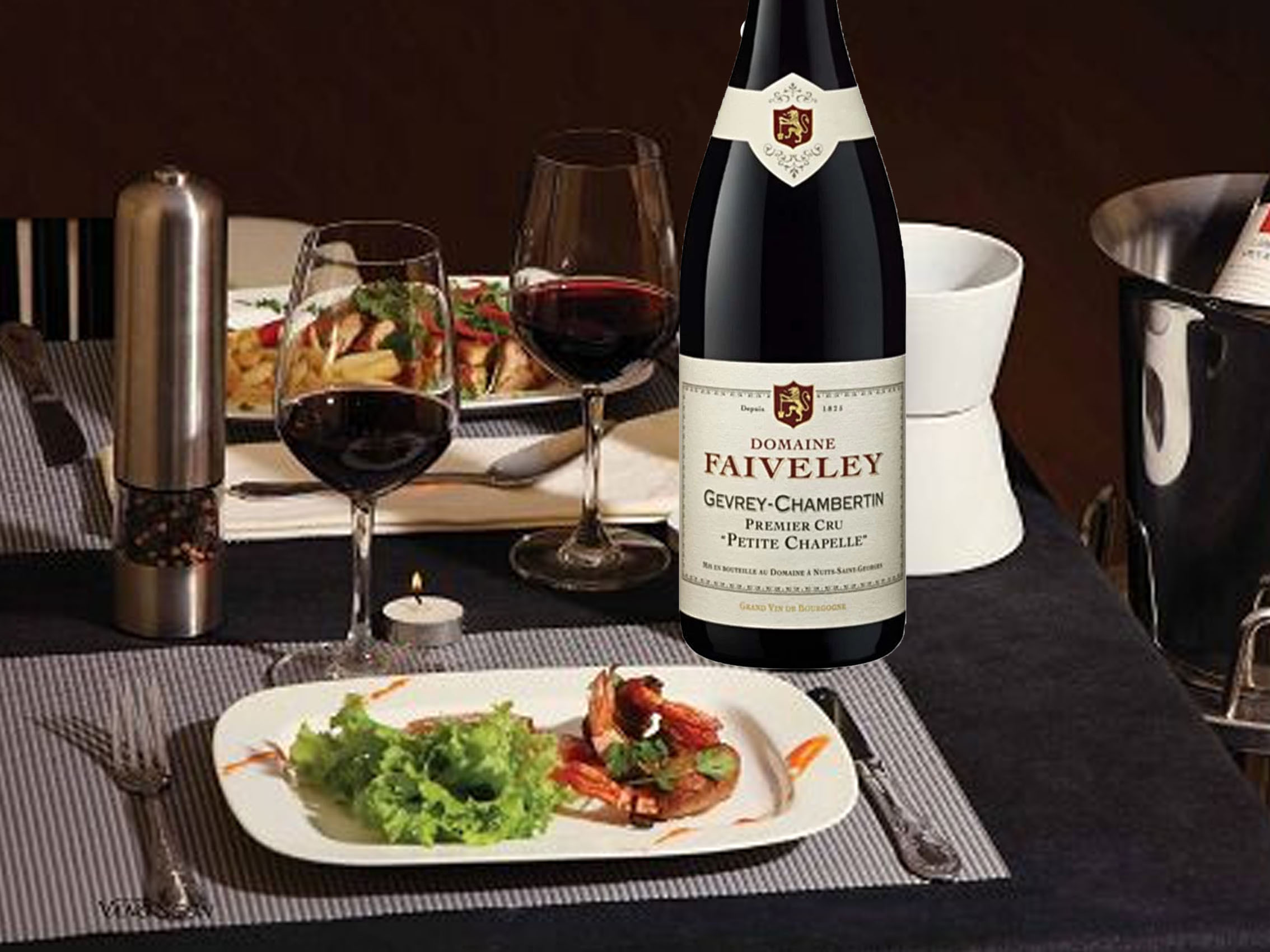 rượu vang domaine faiveley gevrey chambertin premier cru petite chapelle