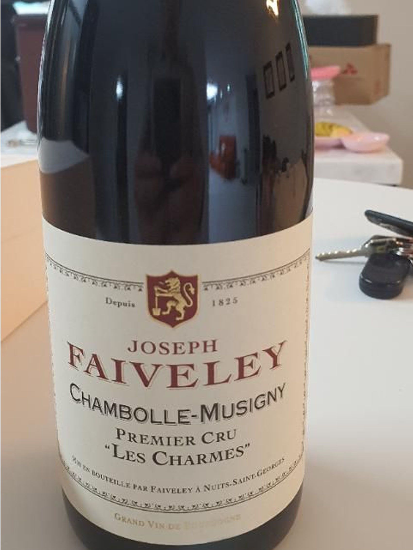 rượu vang joseph faiveley chambolle musigny premier cru les charmes 2013