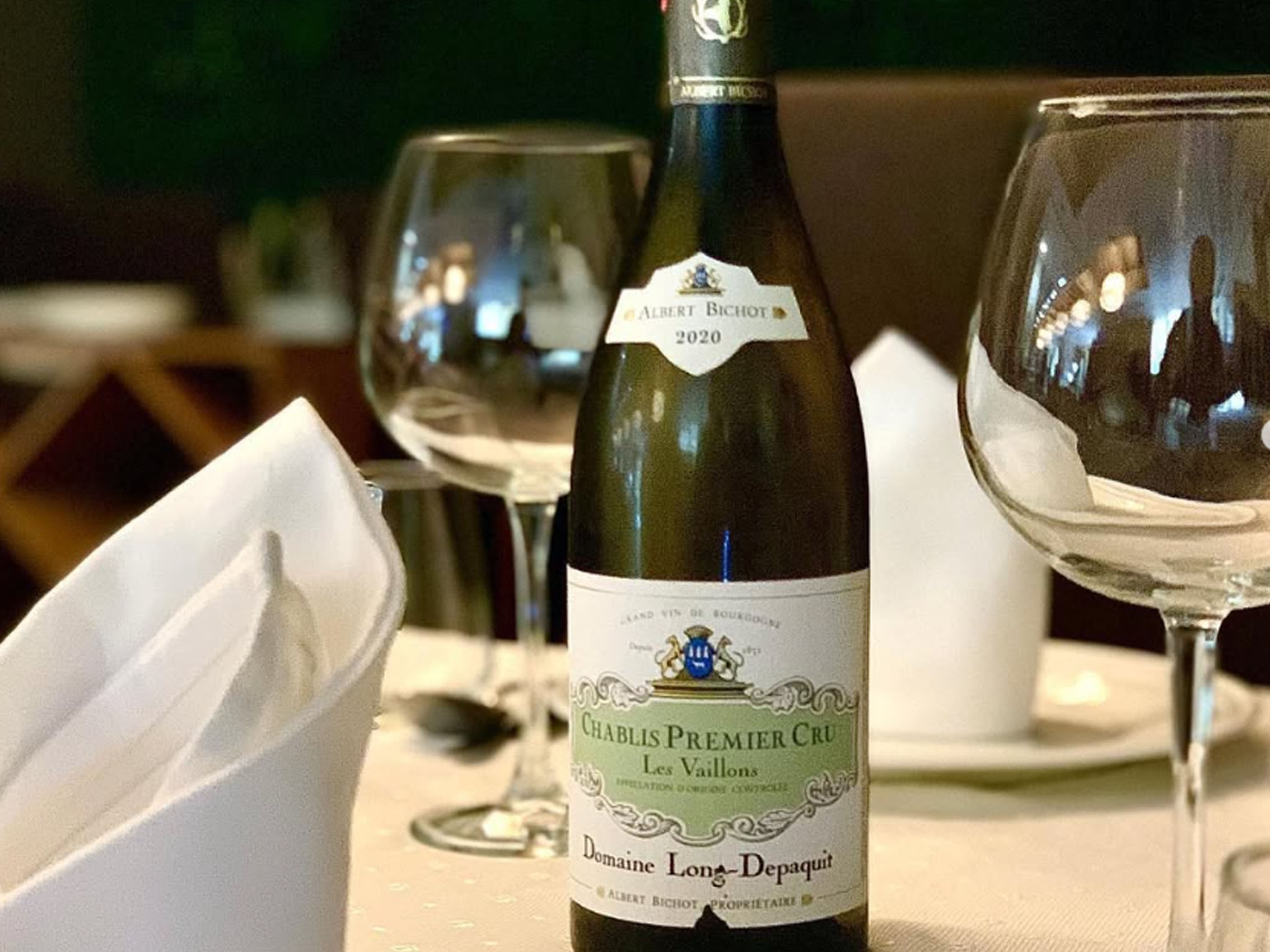 rượu vang pháp albert bichot domaine long depaquit chablis premier cru les vaillons 2020