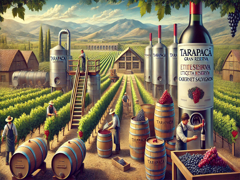 rượu vang tarapaca gran reserva etiqueta negra cabernet sauvignon
