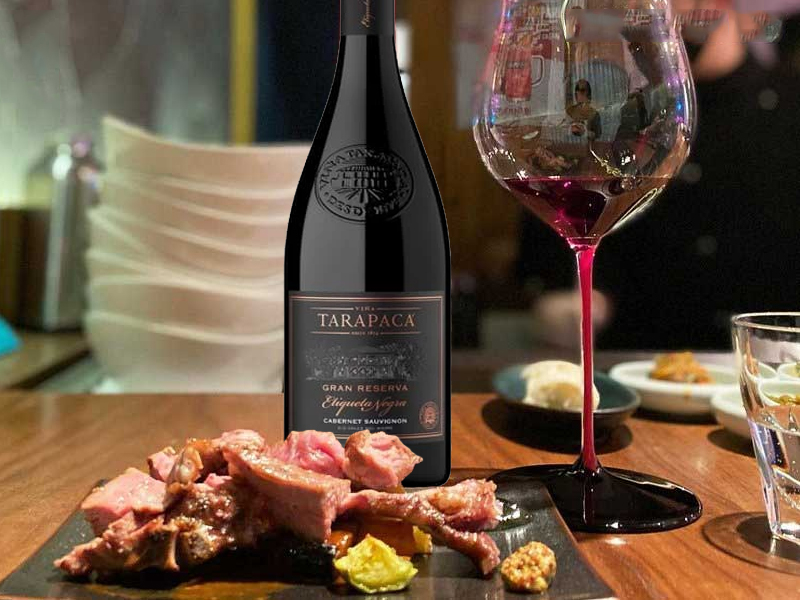 rượu vang tarapaca gran reserva etiqueta negra cabernet sauvignon
