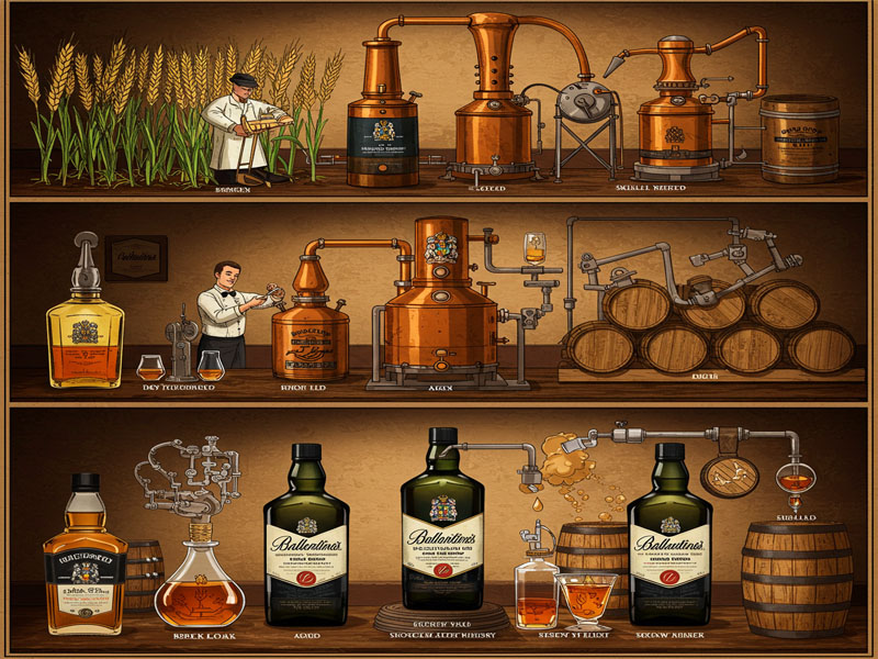 rượu whisky ballantines finest 750ml