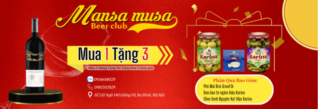 Banner rượu vang đỏ