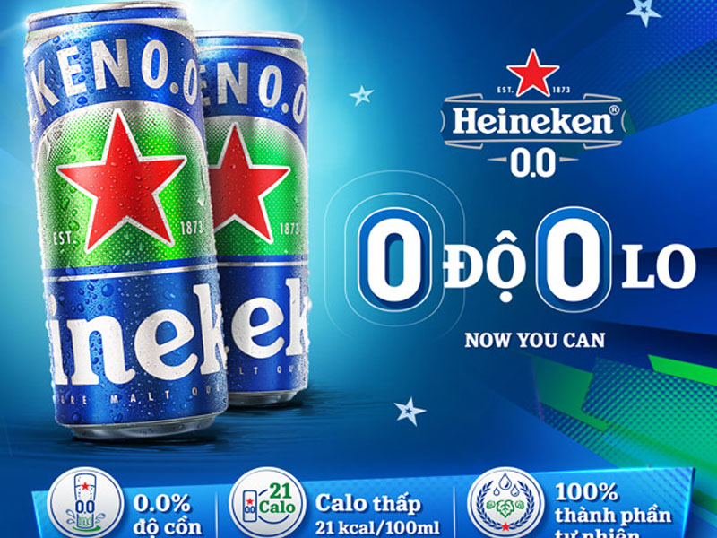 bia lon heineken 0 độ