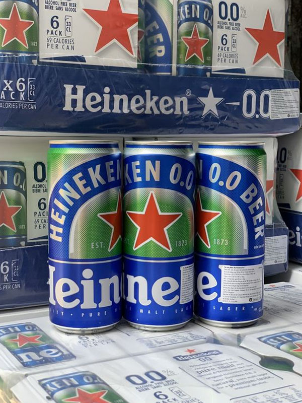 bia lon heineken 0 độ