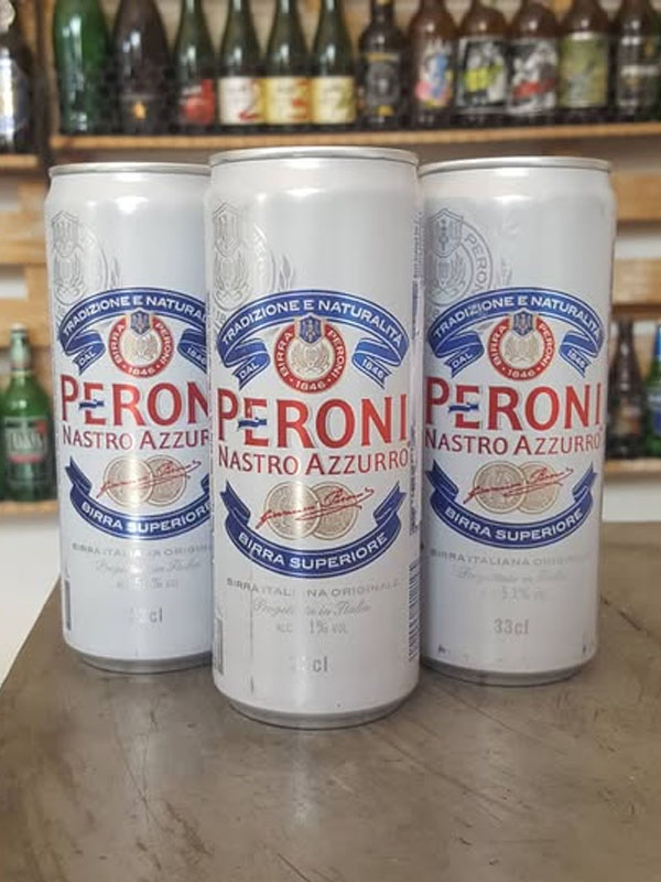 bia lon peroni nastro azzurro 5,1%