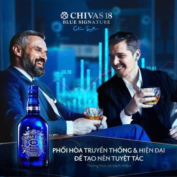 Chivas 18 màu xanh