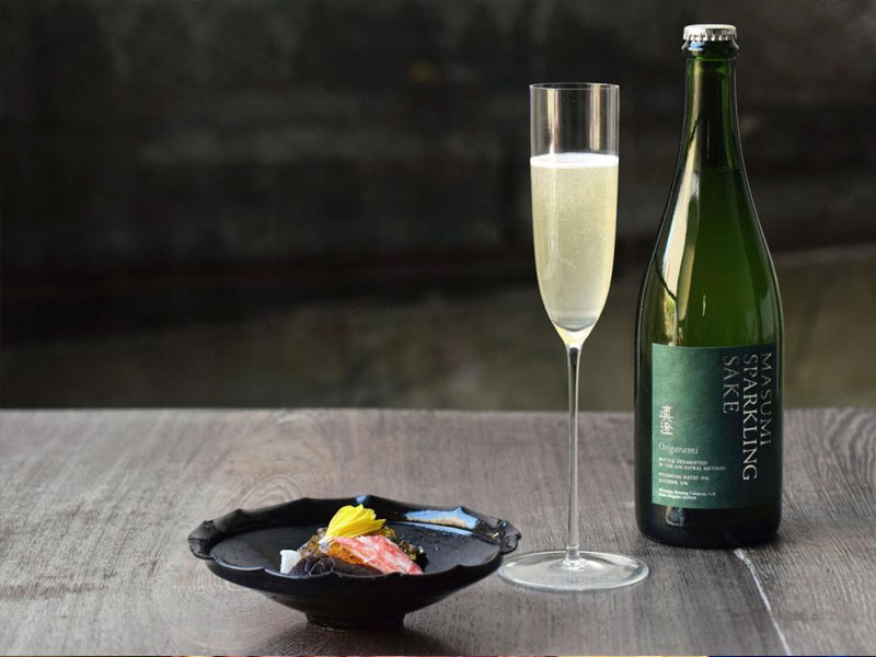 rượu sake nhật masumi sparkling origarami