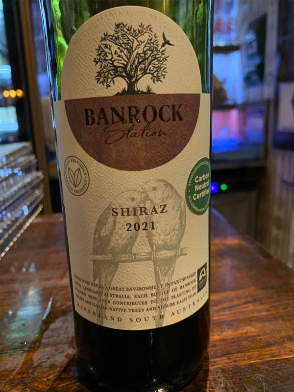 rượu vang banrock station shiraz