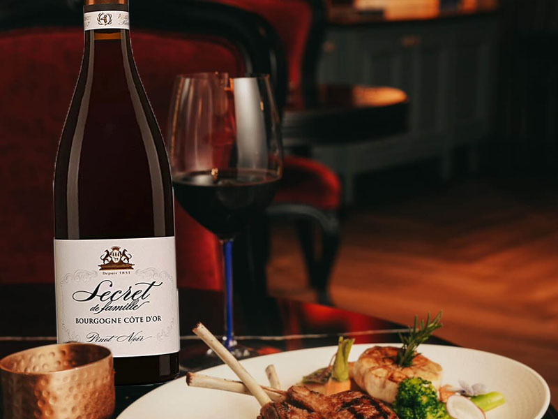 rượu vang pháp albert bichot bourgogne pinot noir cote d'or secret de famille 2017