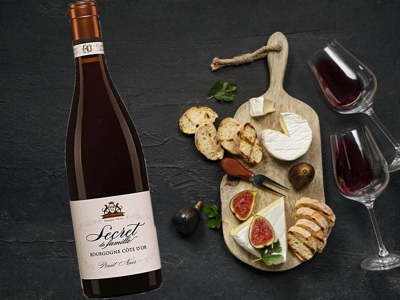 rượu vang pháp albert bichot bourgogne pinot noir cote d'or secret de famille 2018