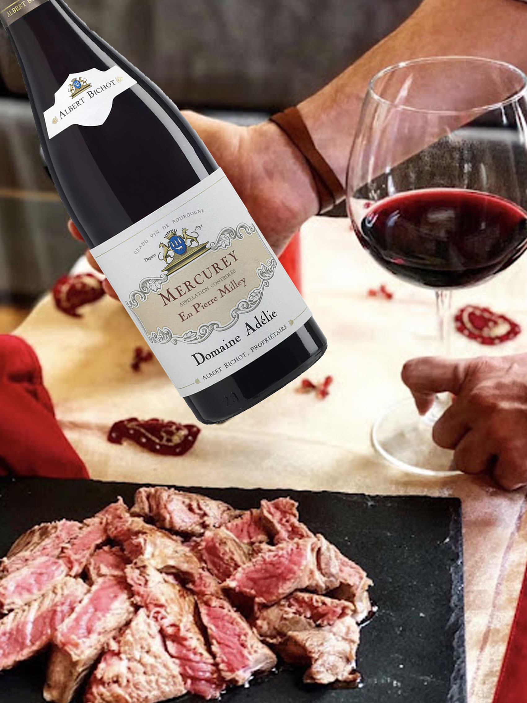 rượu vang pháp albert bichot domaine adelie mercurey en pierre milley 2020