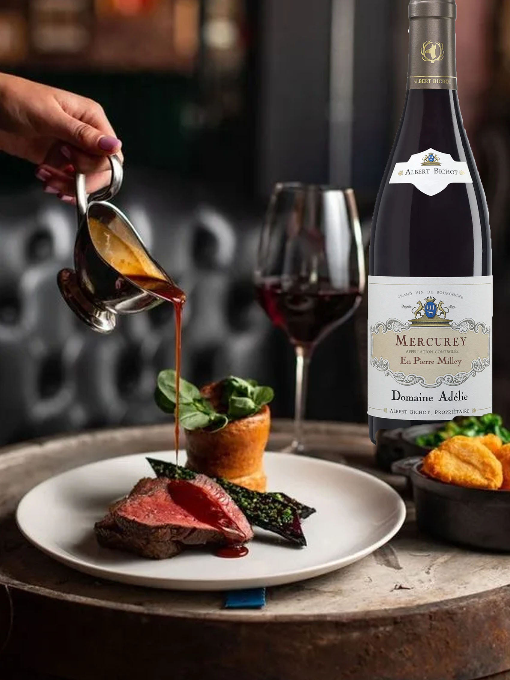 rượu vang pháp albert bichot domaine adelie mercurey en pierre milley 2020