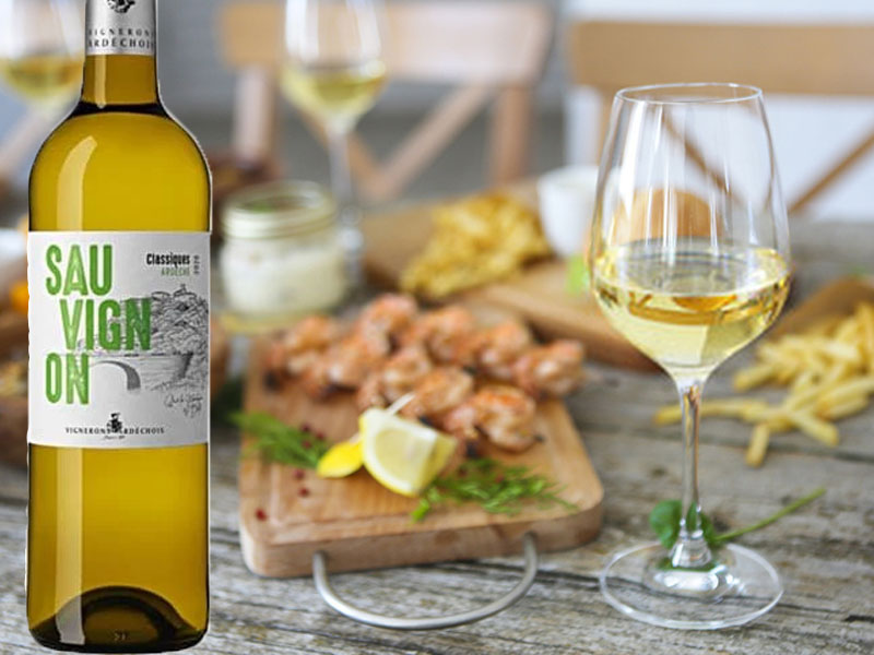 rượu vang vignerons ardechois les classiques sauvignon blanc