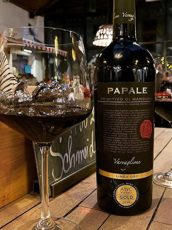 rượu vang ý papale linea oro primitivo