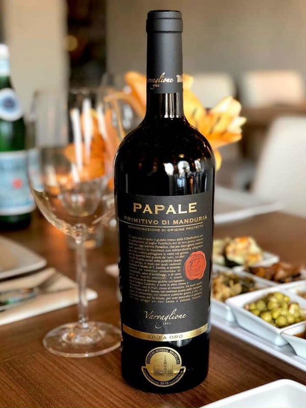 rượu vang ý papale linea oro primitivo