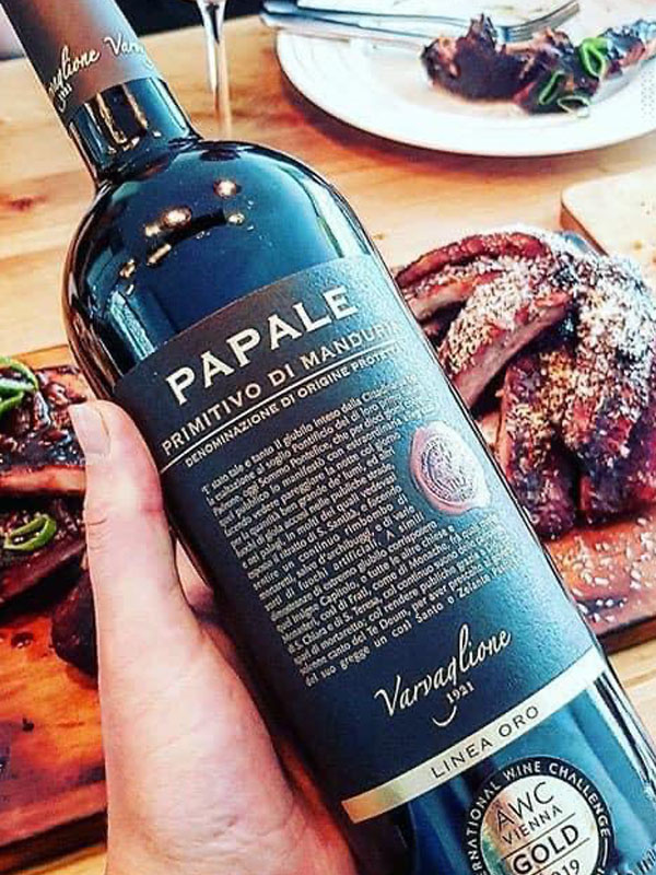 rượu vang ý papale linea oro primitivo