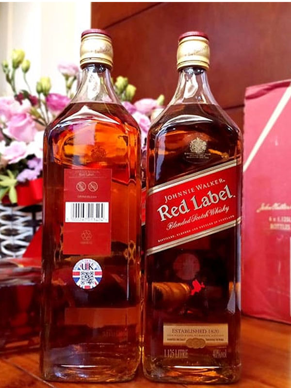 rượu whisky johnnie walker red label 1125ml