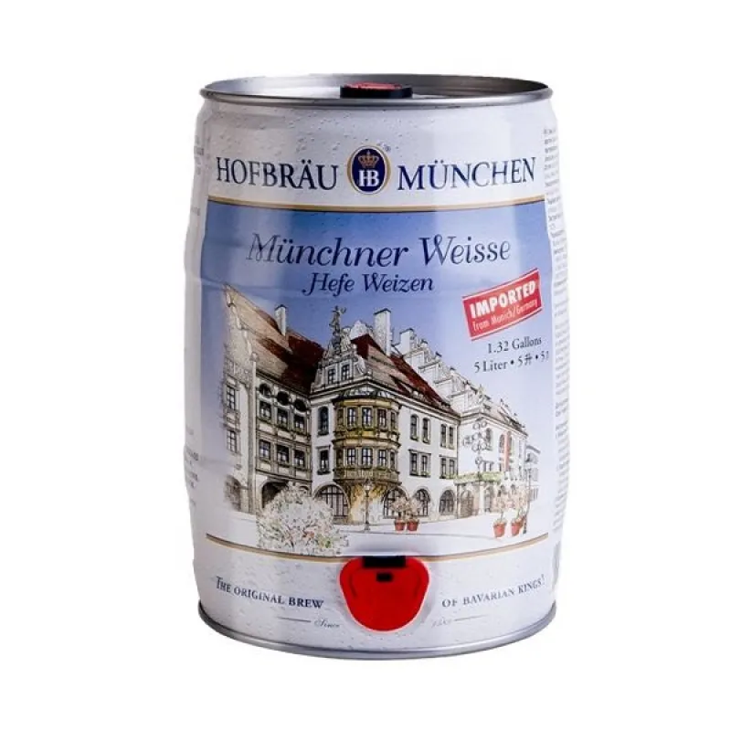 Bia hofbrau munchner weisse hefe weizen 5,1% bom 5l