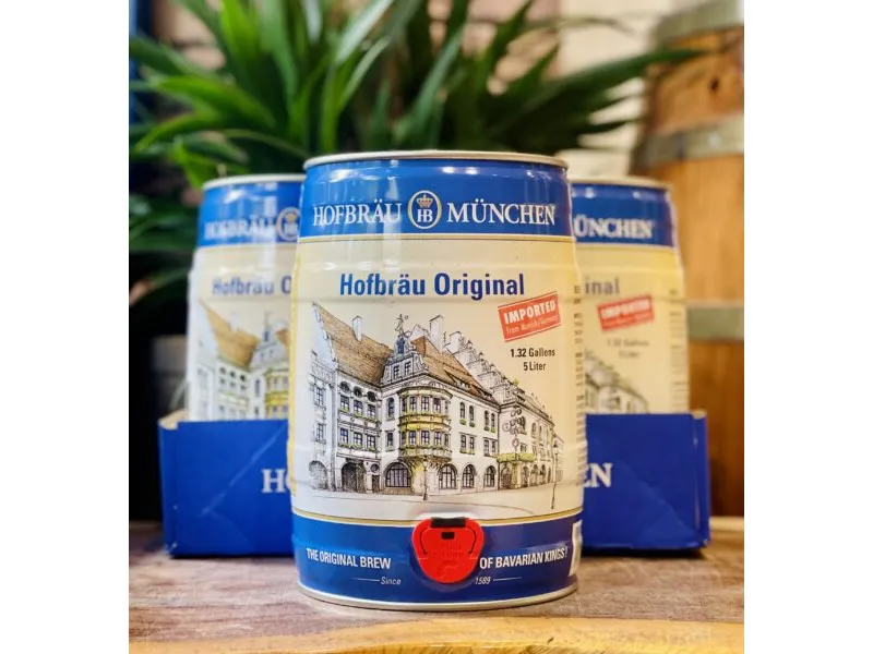 Bia hofbrau original 5,1% đức bom 5l