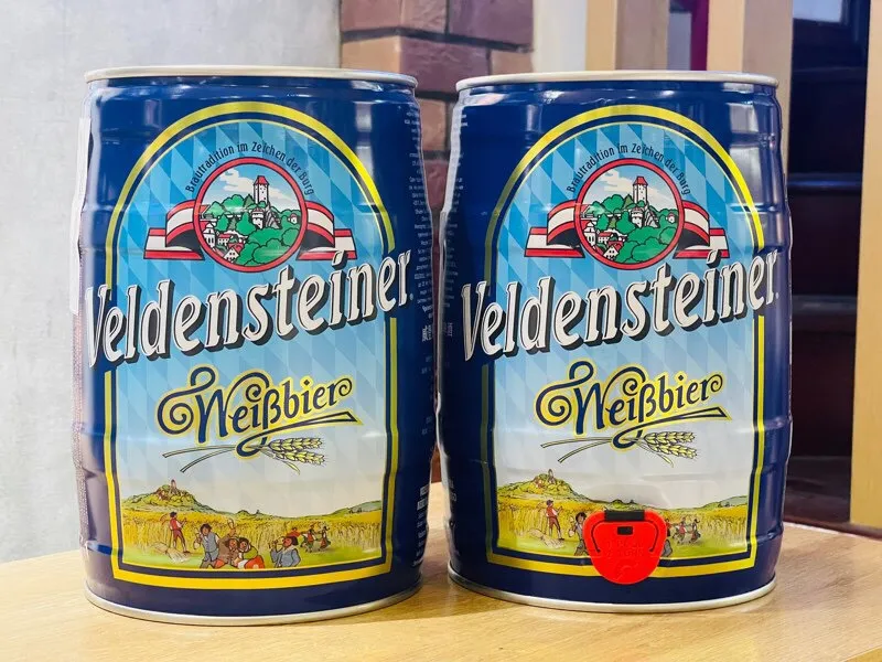 Bia veldensteiner weissbier 5.1% đức bom 5l