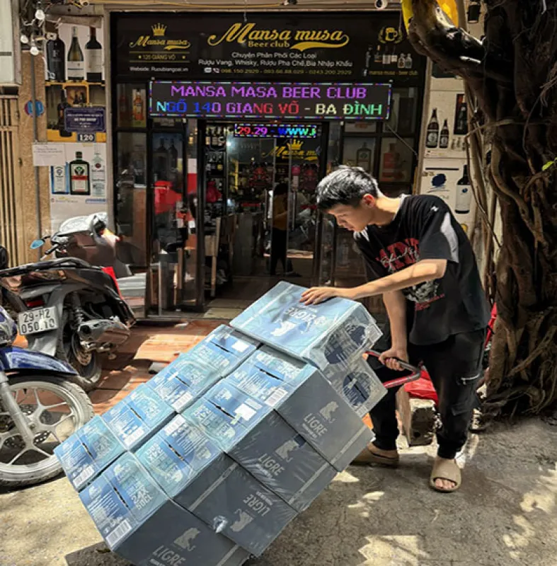 combo 12 lon bia bỉ ligre premium blond 500ml 8.6%